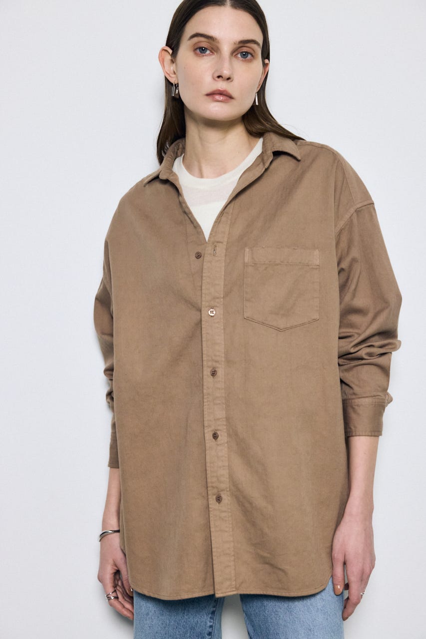 【SS先行アイテム】アーバンリラックスコットンシャツ BEG M