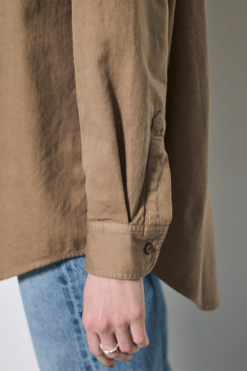 【SS先行アイテム】アーバンリラックスコットンシャツ BEG M