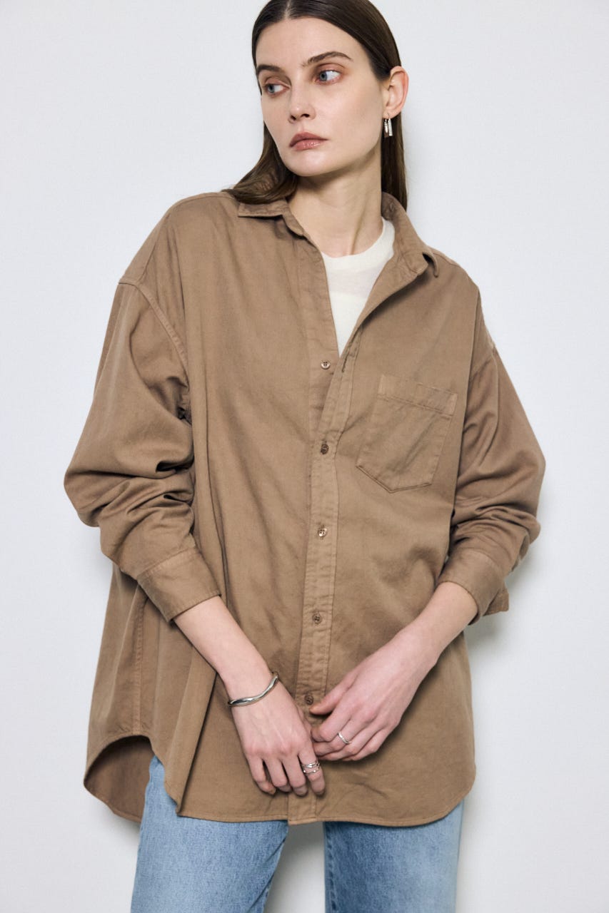 【SS先行アイテム】アーバンリラックスコットンシャツ BEG M