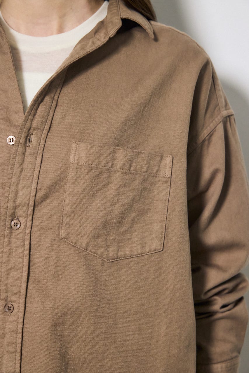 【SS先行アイテム】アーバンリラックスコットンシャツ BEG M