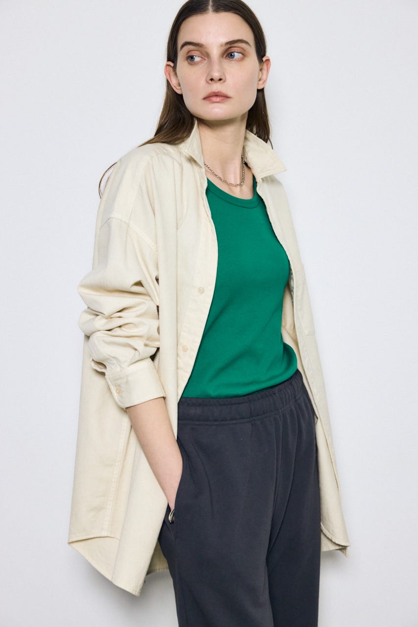 【SS先行アイテム】アーバンリラックスコットンシャツ IVOY M