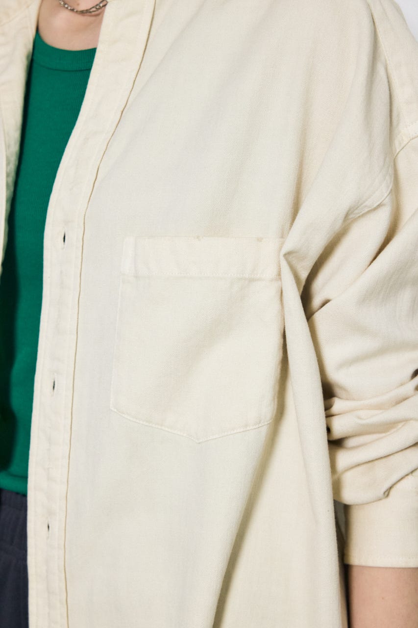 【SS先行アイテム】アーバンリラックスコットンシャツ IVOY M