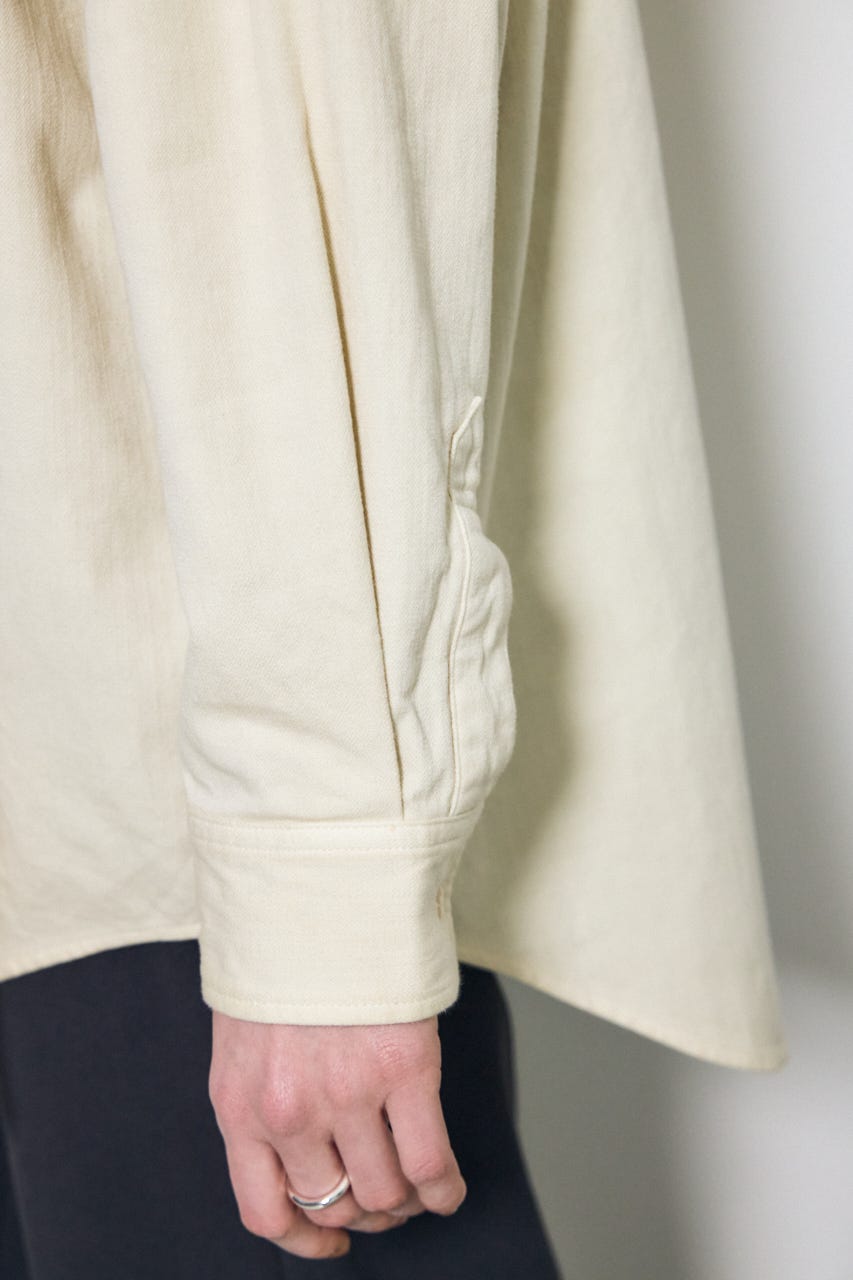 【SS先行アイテム】アーバンリラックスコットンシャツ IVOY M