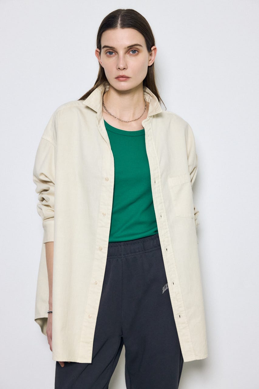 【SS先行アイテム】アーバンリラックスコットンシャツ IVOY M