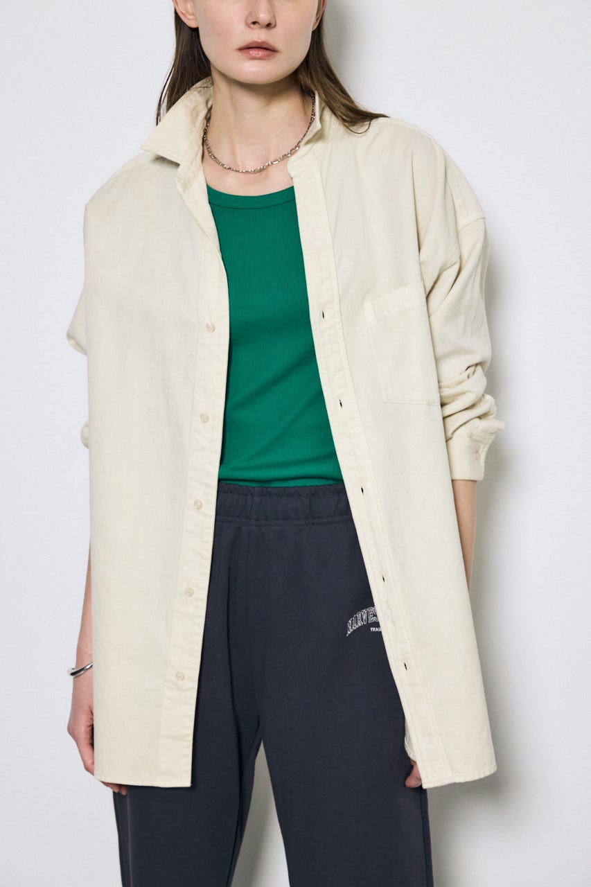 【SS先行アイテム】アーバンリラックスコットンシャツ IVOY M