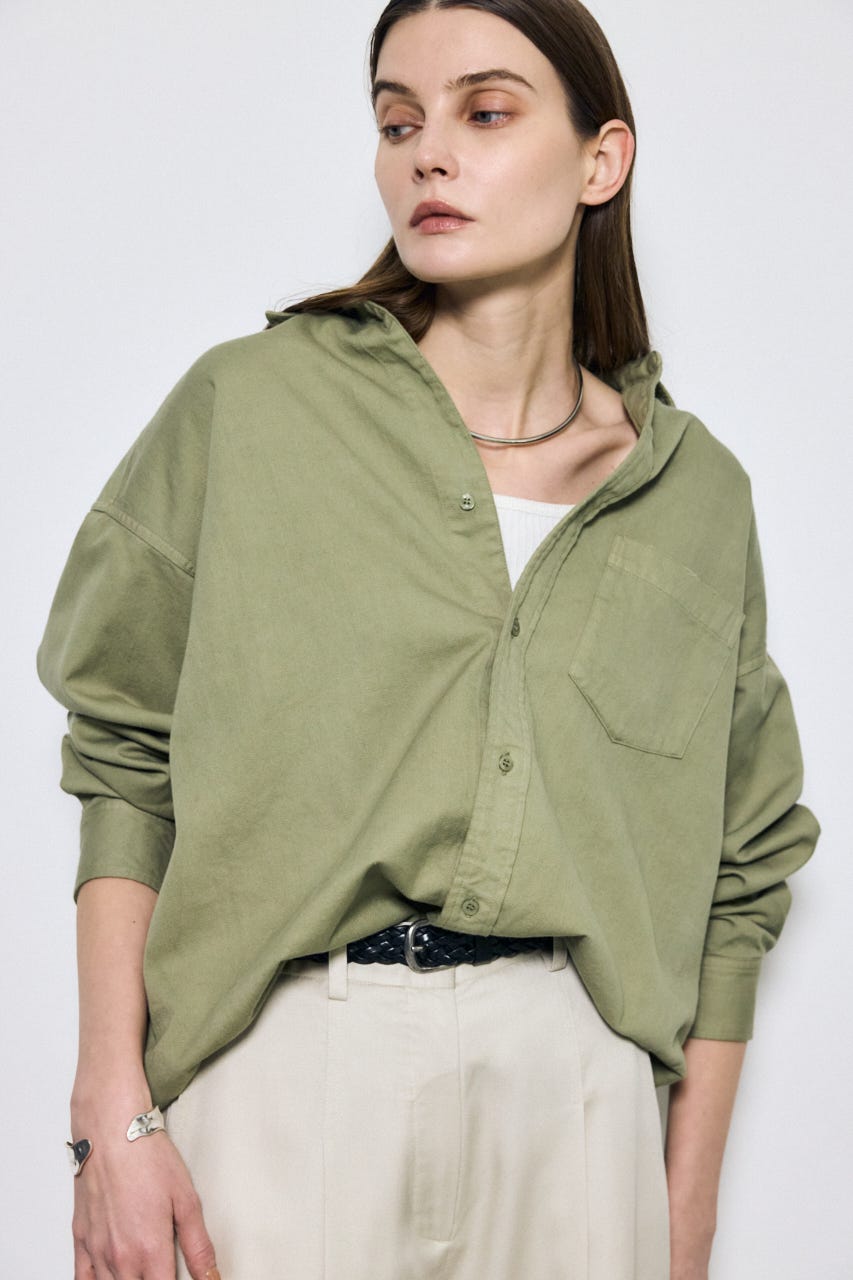 【SS先行アイテム】アーバンリラックスコットンシャツ KHA S