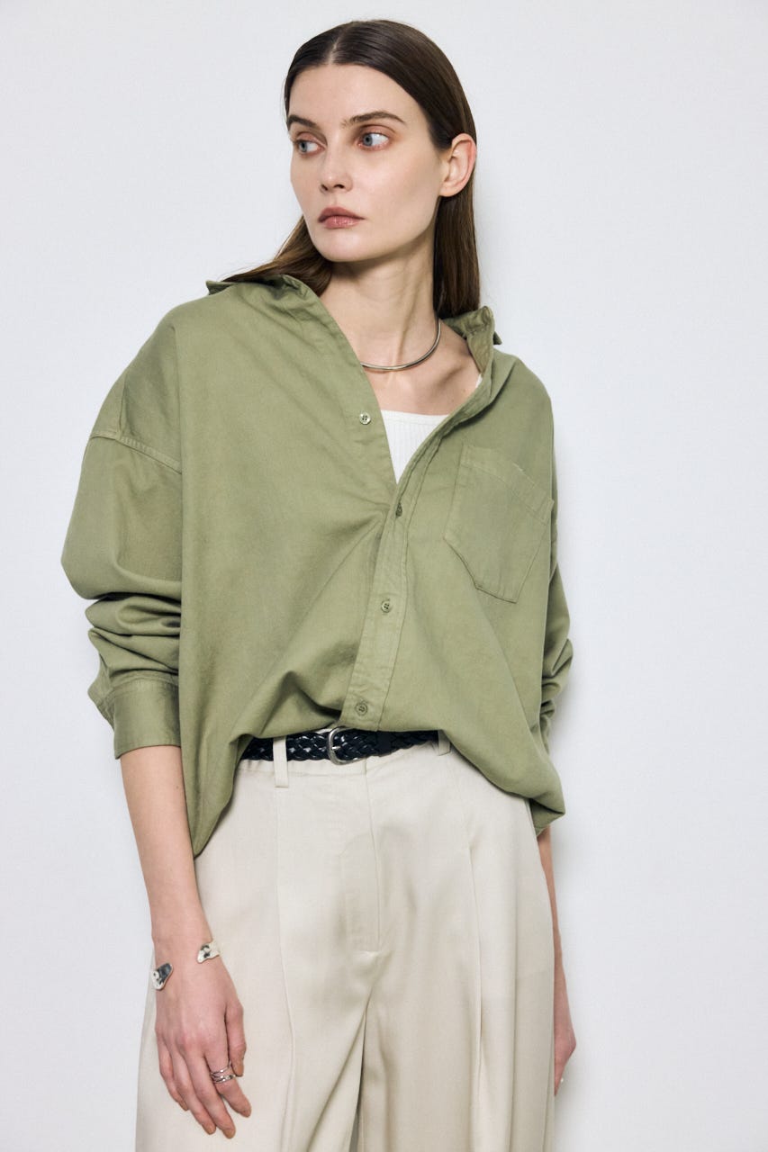 【SS先行アイテム】アーバンリラックスコットンシャツ KHA S