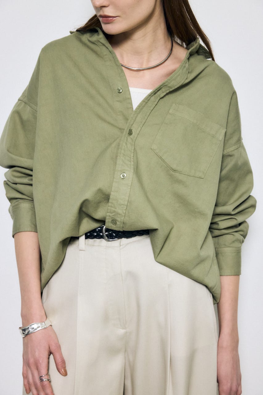 【SS先行アイテム】アーバンリラックスコットンシャツ KHA S