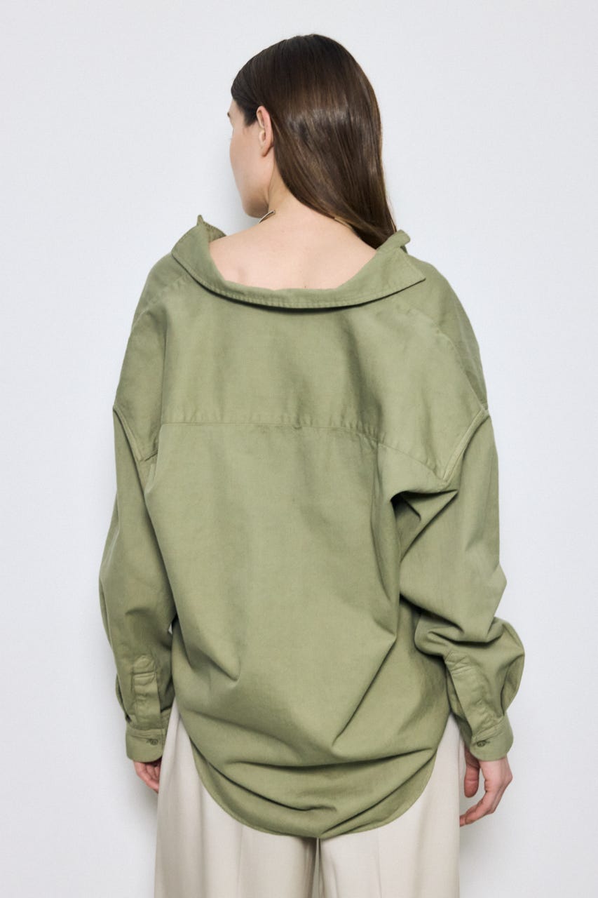 【SS先行アイテム】アーバンリラックスコットンシャツ KHA S