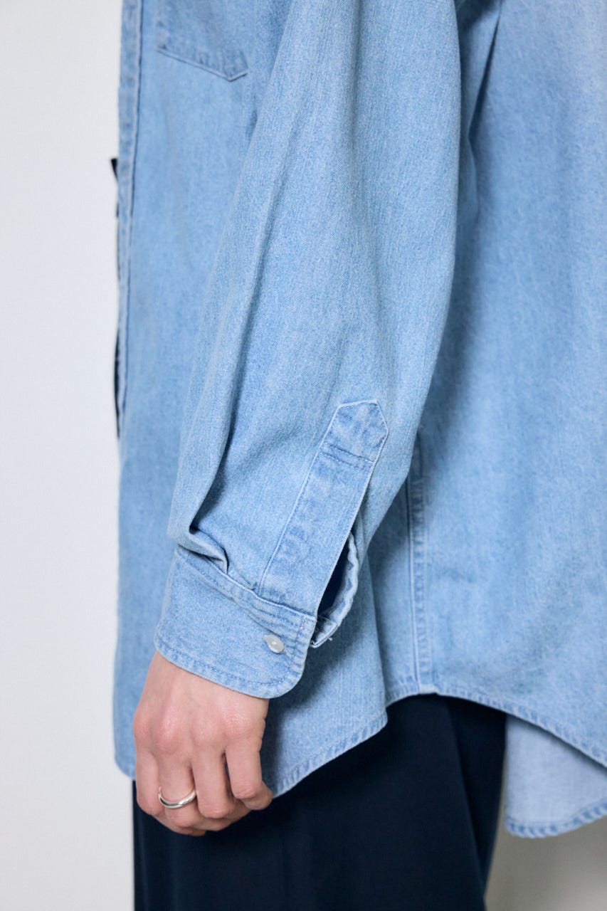 【SS先行アイテム】アーバンリラックスコットンシャツ L/BLU M