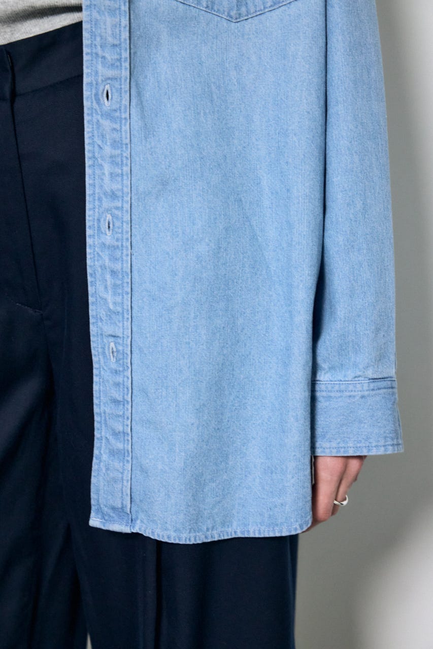 【SPECIAL PRICE】アーバンリラックスコットンシャツ L/BLU M