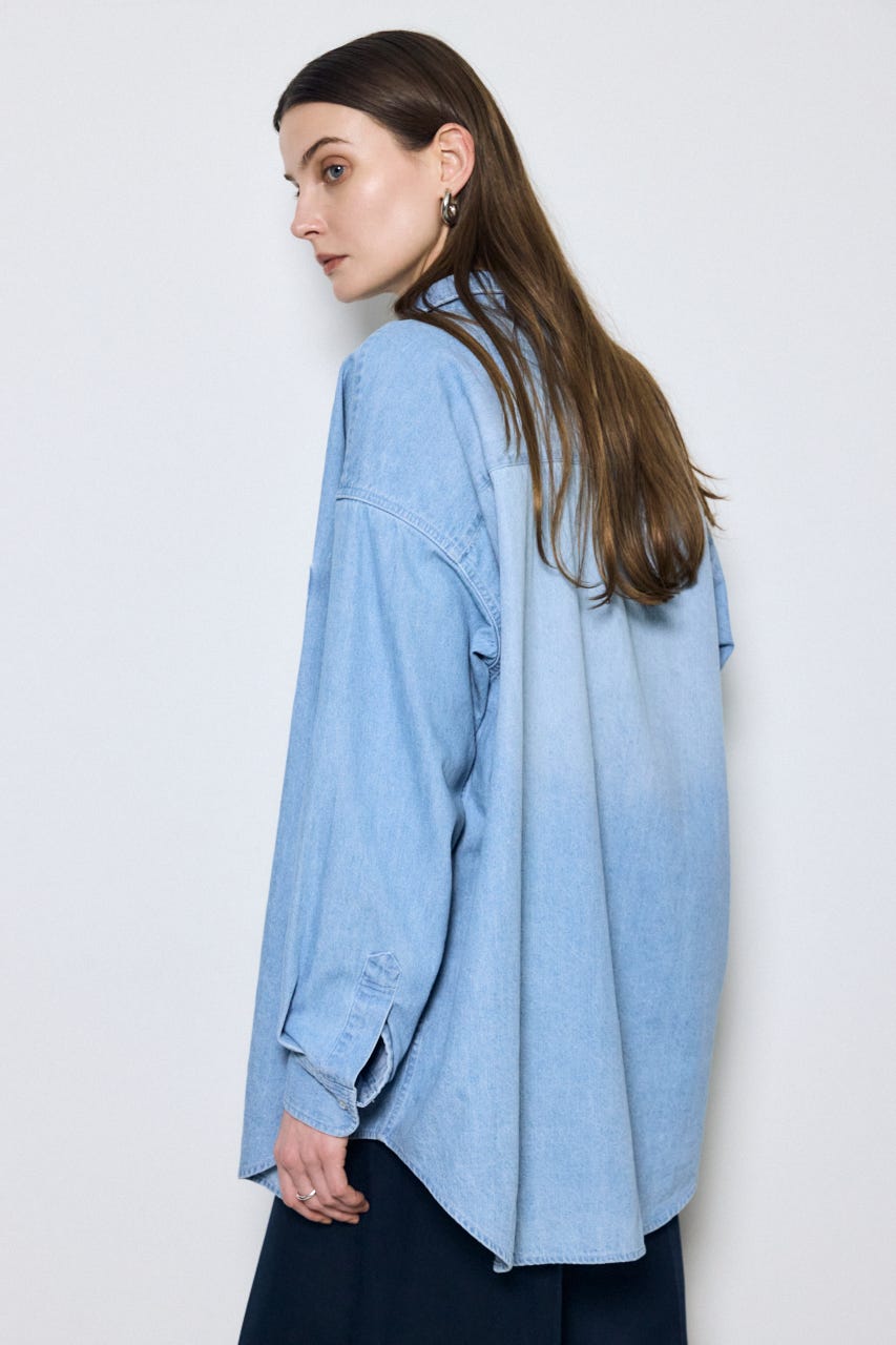 【SS先行アイテム】アーバンリラックスコットンシャツ L/BLU M