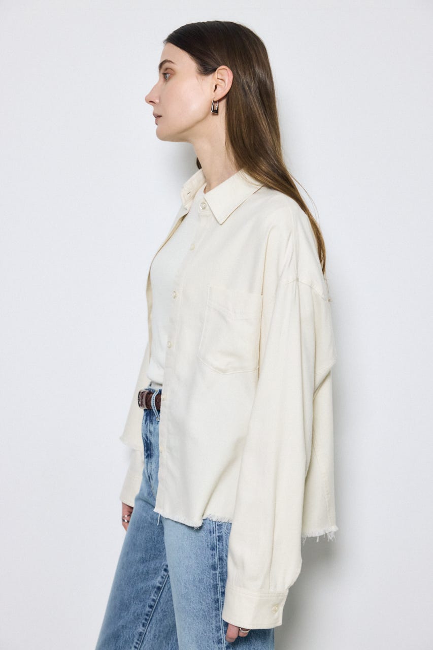 アーバンチェックフリンジショートシャツ IVOY FREE