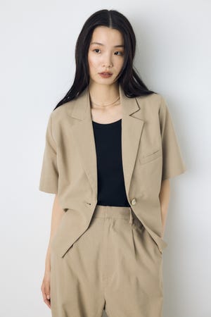 クロップドハーフスリーブジャケット