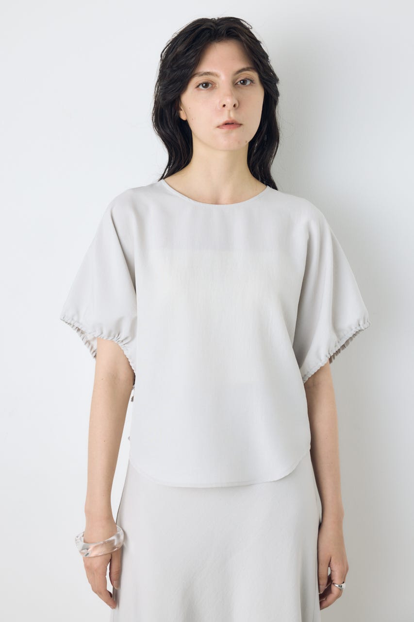 ドロストスリーブデザインブラウス L/GRY M