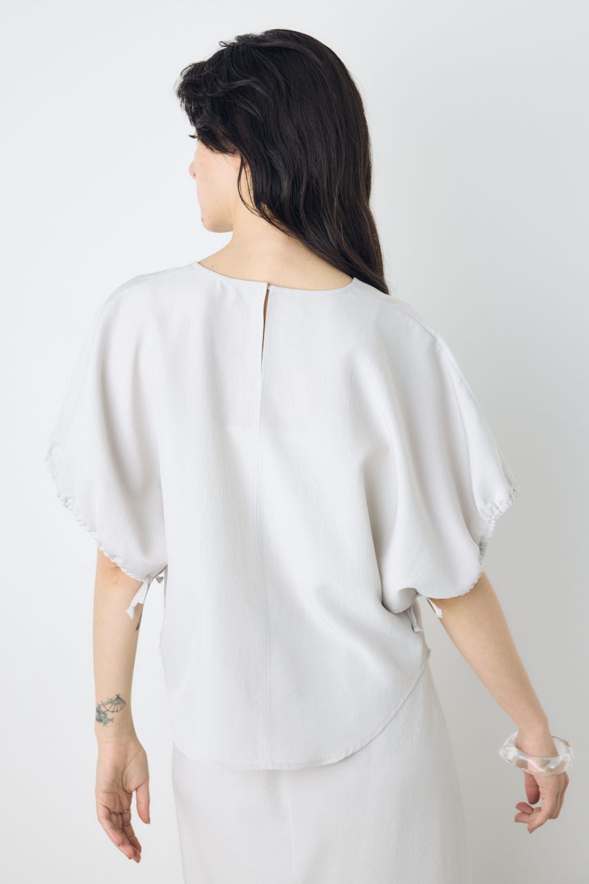 ドロストスリーブデザインブラウス L/GRY M