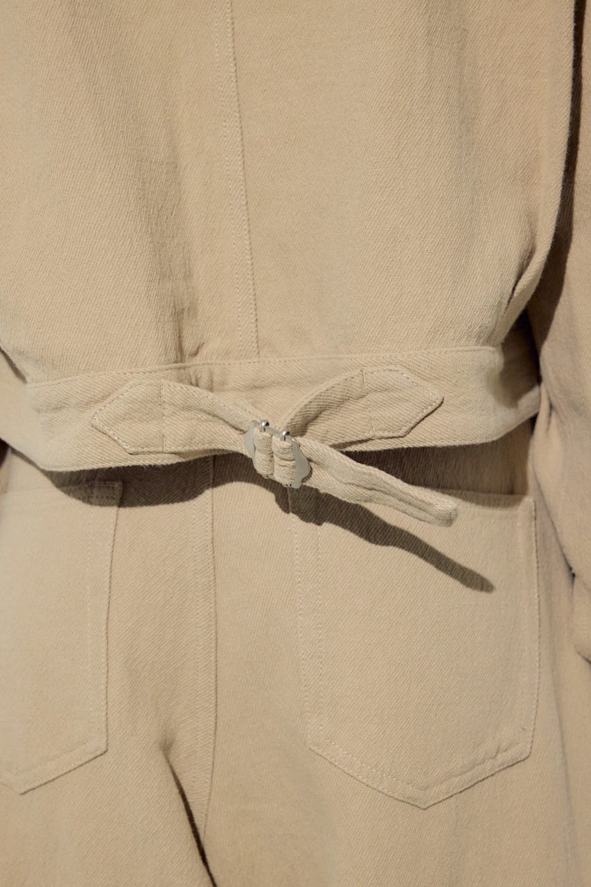 【着丈バリエ】コットンリネンプリーツブルゾン BEG S