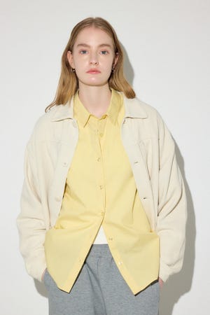 【着丈バリエ】コットンリネンプリーツブルゾン