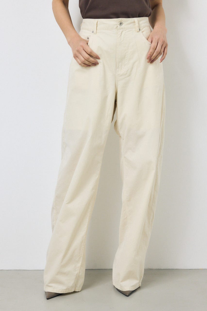 コーデュロイ カーブワイドパンツ IVOY M