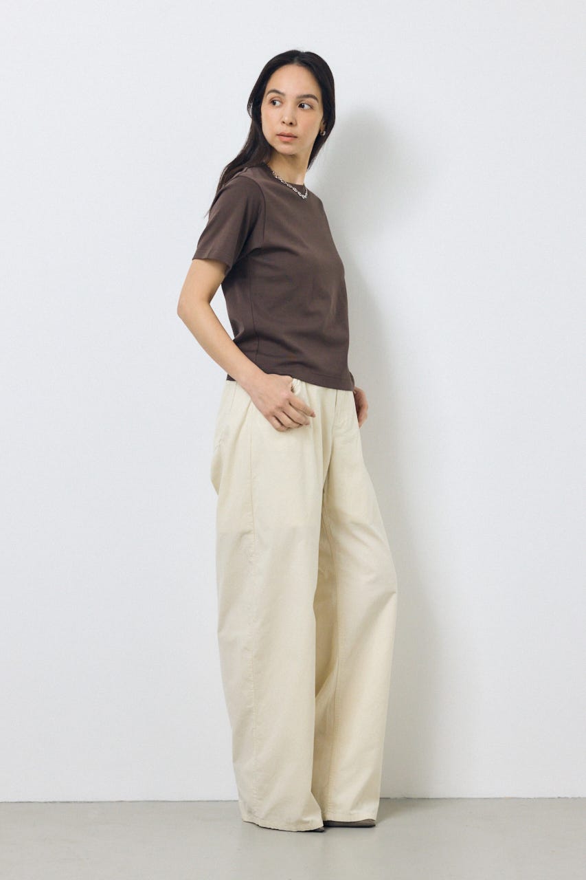 コーデュロイ カーブワイドパンツ IVOY M
