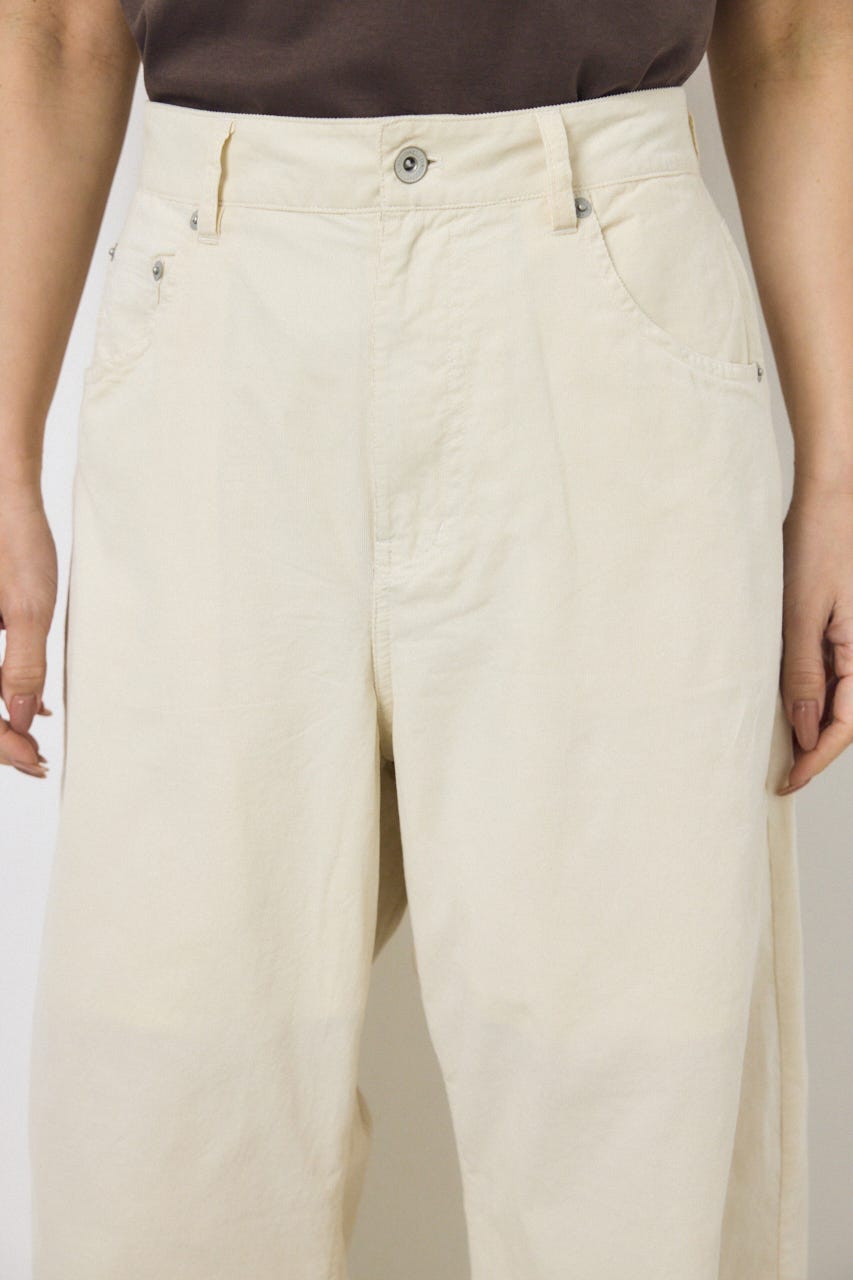 コーデュロイ カーブワイドパンツ IVOY M