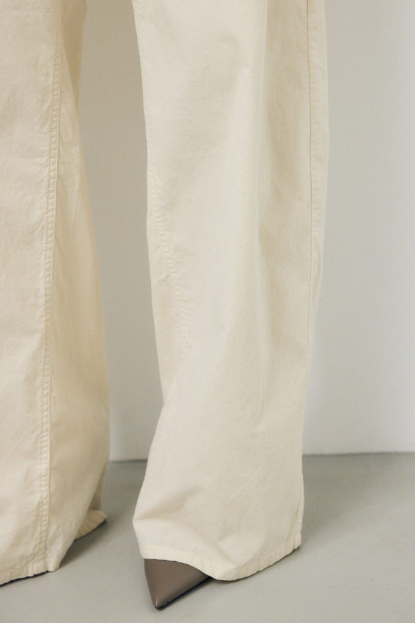 コーデュロイ カーブワイドパンツ IVOY M