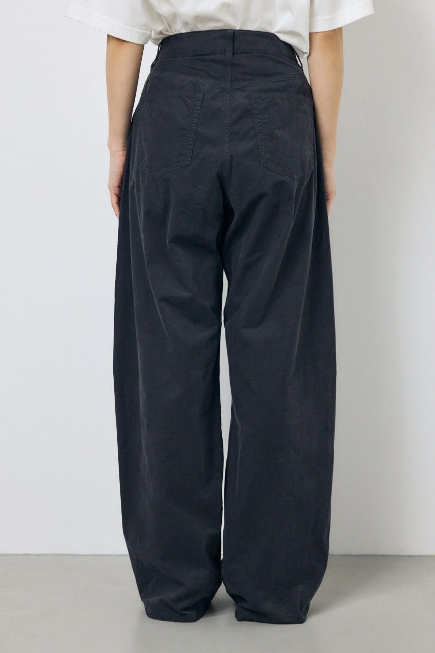 コーデュロイ カーブワイドパンツ L/BLK M
