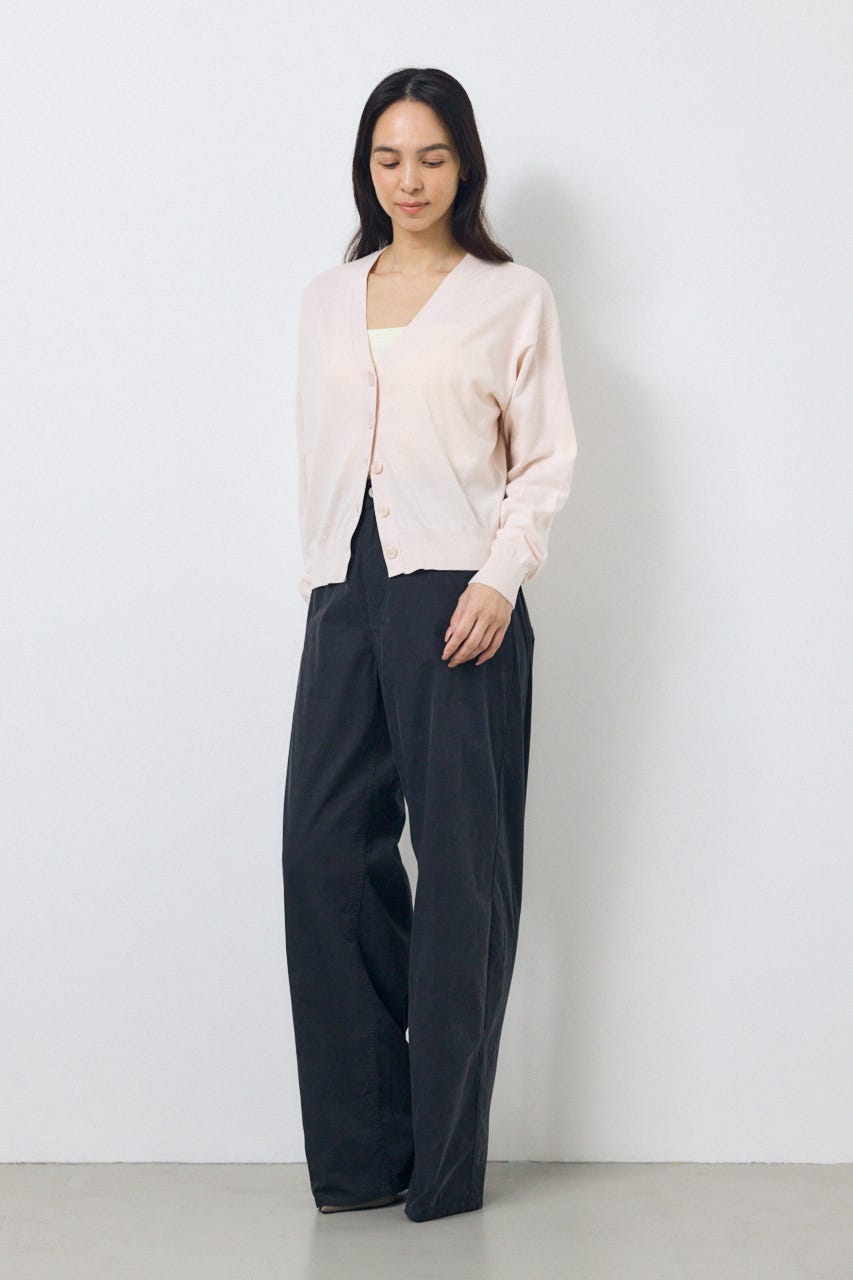 コーデュロイ カーブワイドパンツ L/BLK M