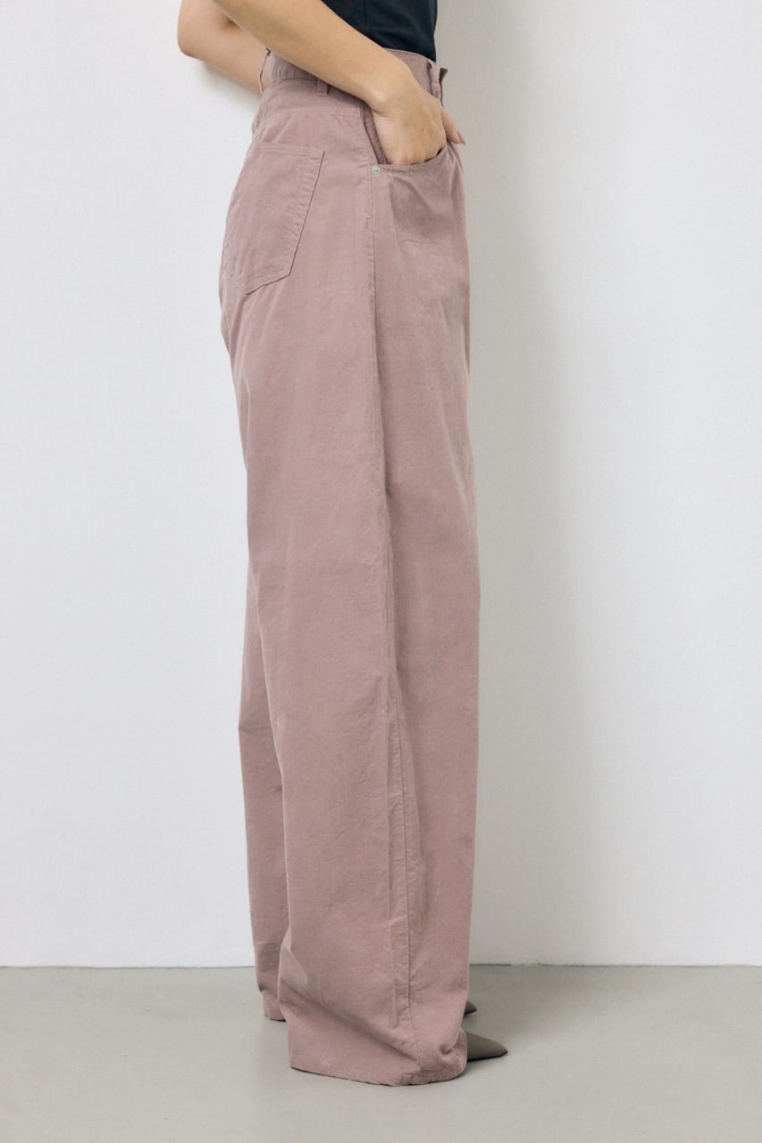 コーデュロイ カーブワイドパンツ L/PNK M