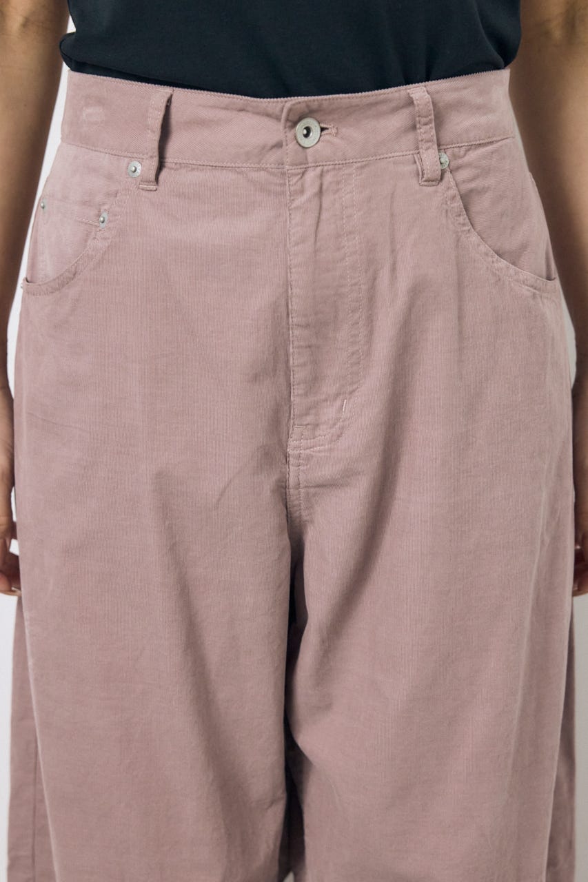 コーデュロイ カーブワイドパンツ L/PNK M