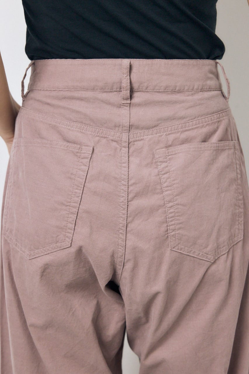 コーデュロイ カーブワイドパンツ L/PNK M