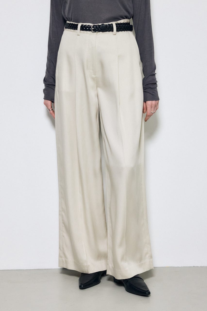 セルロースタックワイドパンツ GREIGE S