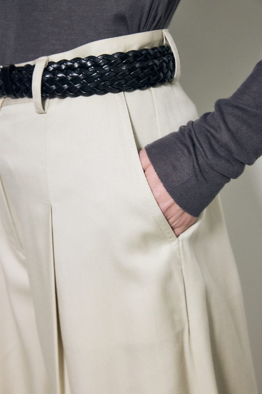 セルロースタックワイドパンツ GREIGE S