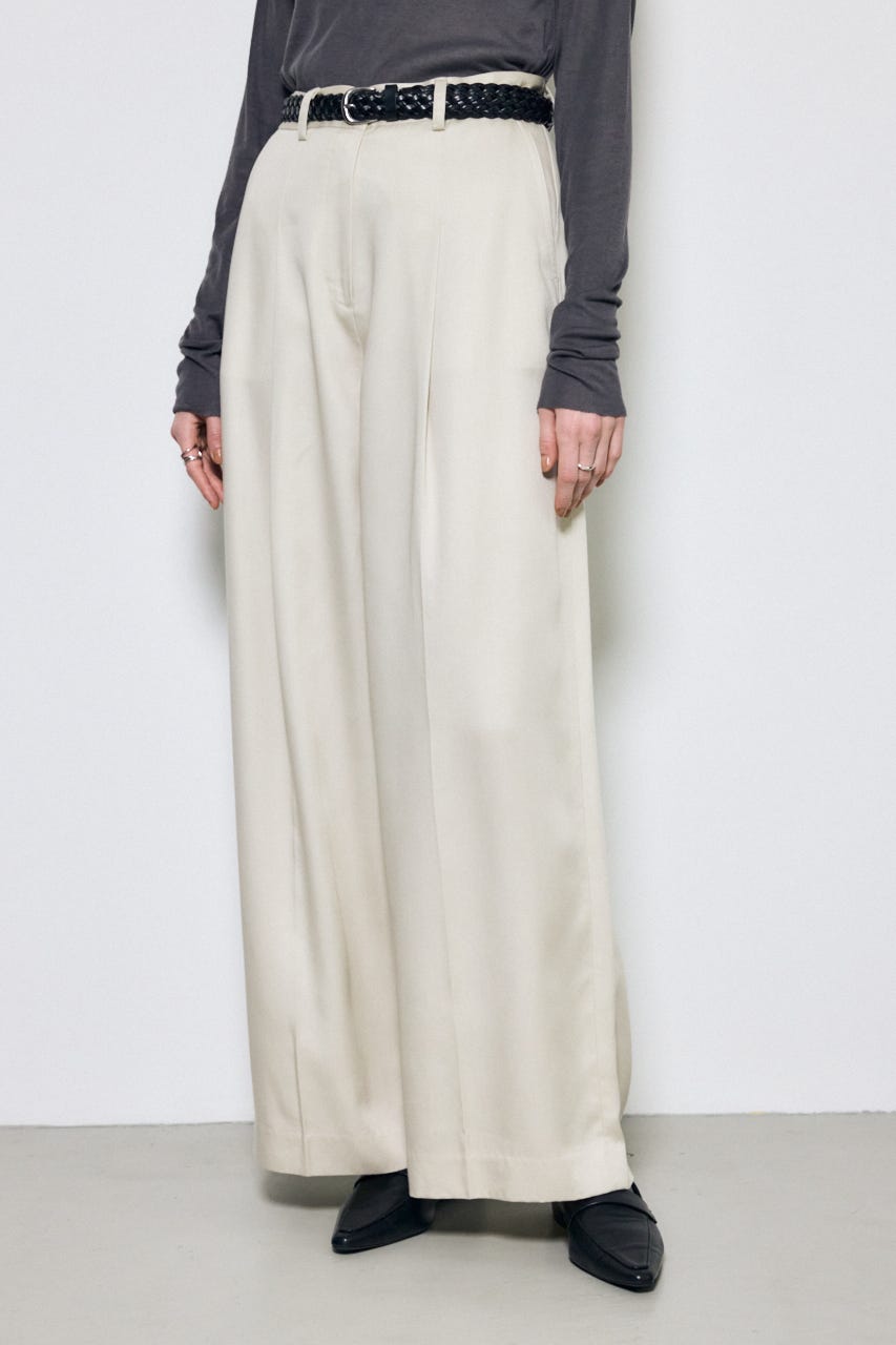 セルロースタックワイドパンツ GREIGE S