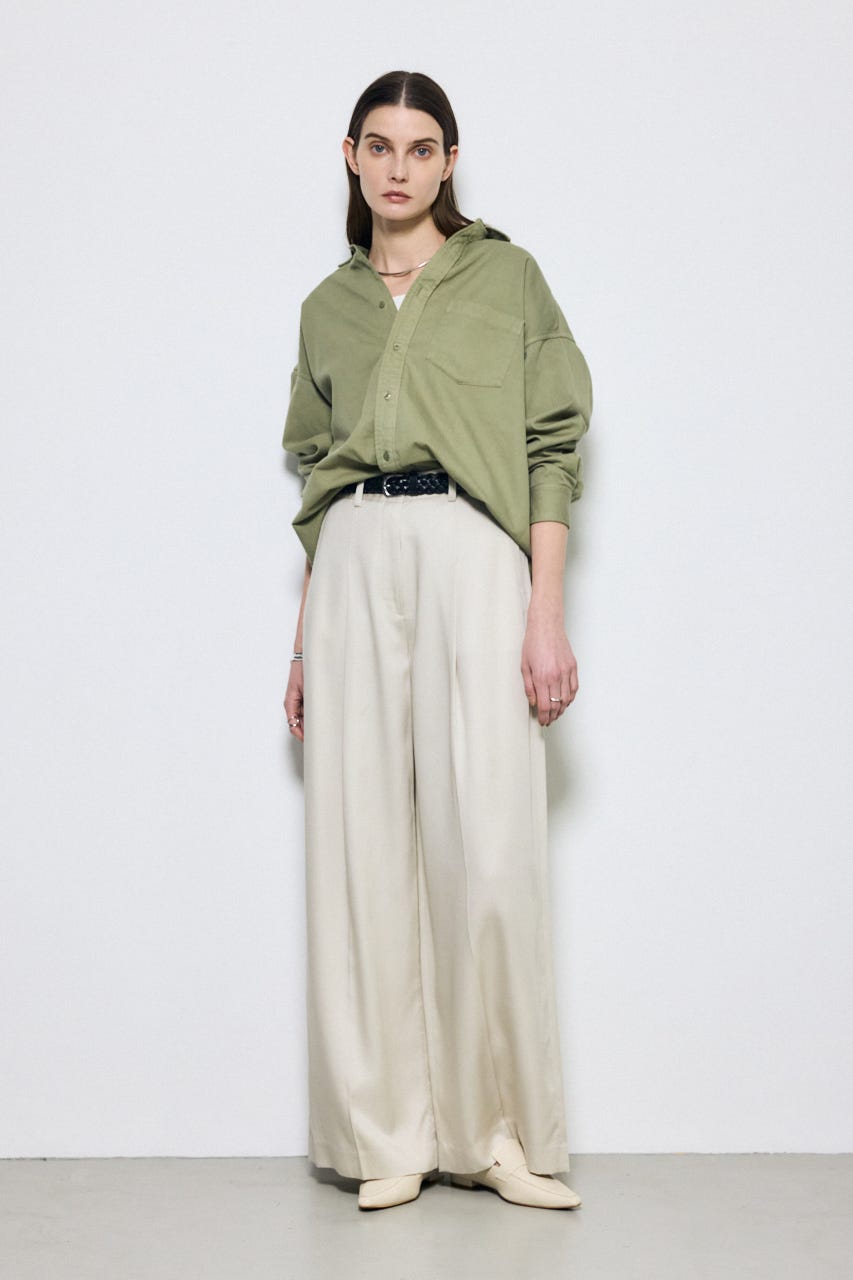 セルロースタックワイドパンツ GREIGE S