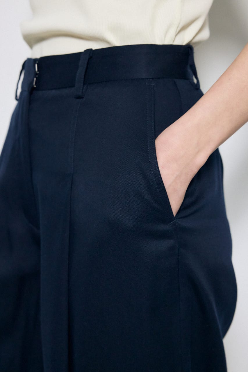 セルロースタックワイドパンツ NVY S