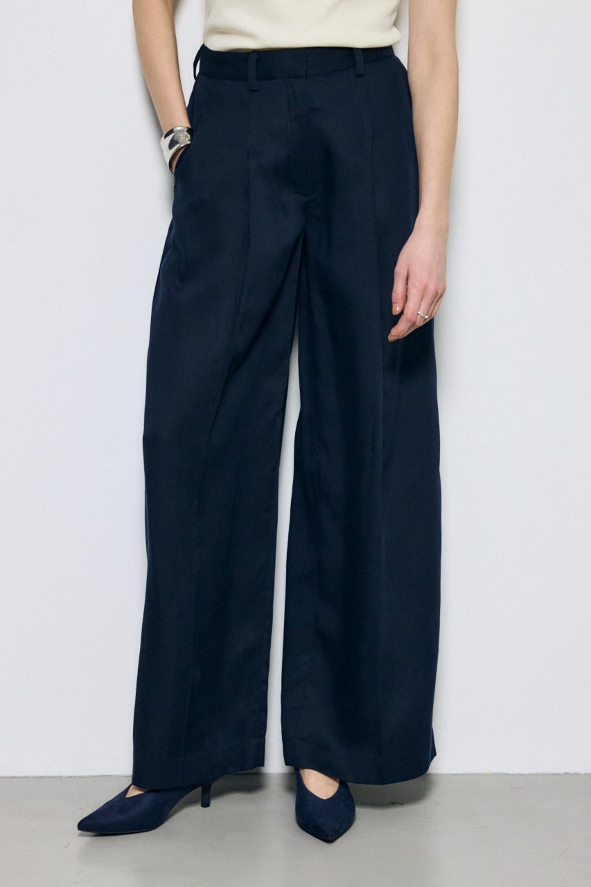 セルロースタックワイドパンツ NVY S