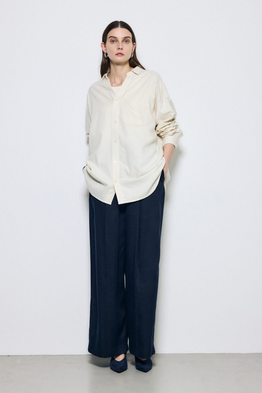 セルロースタックワイドパンツ NVY S