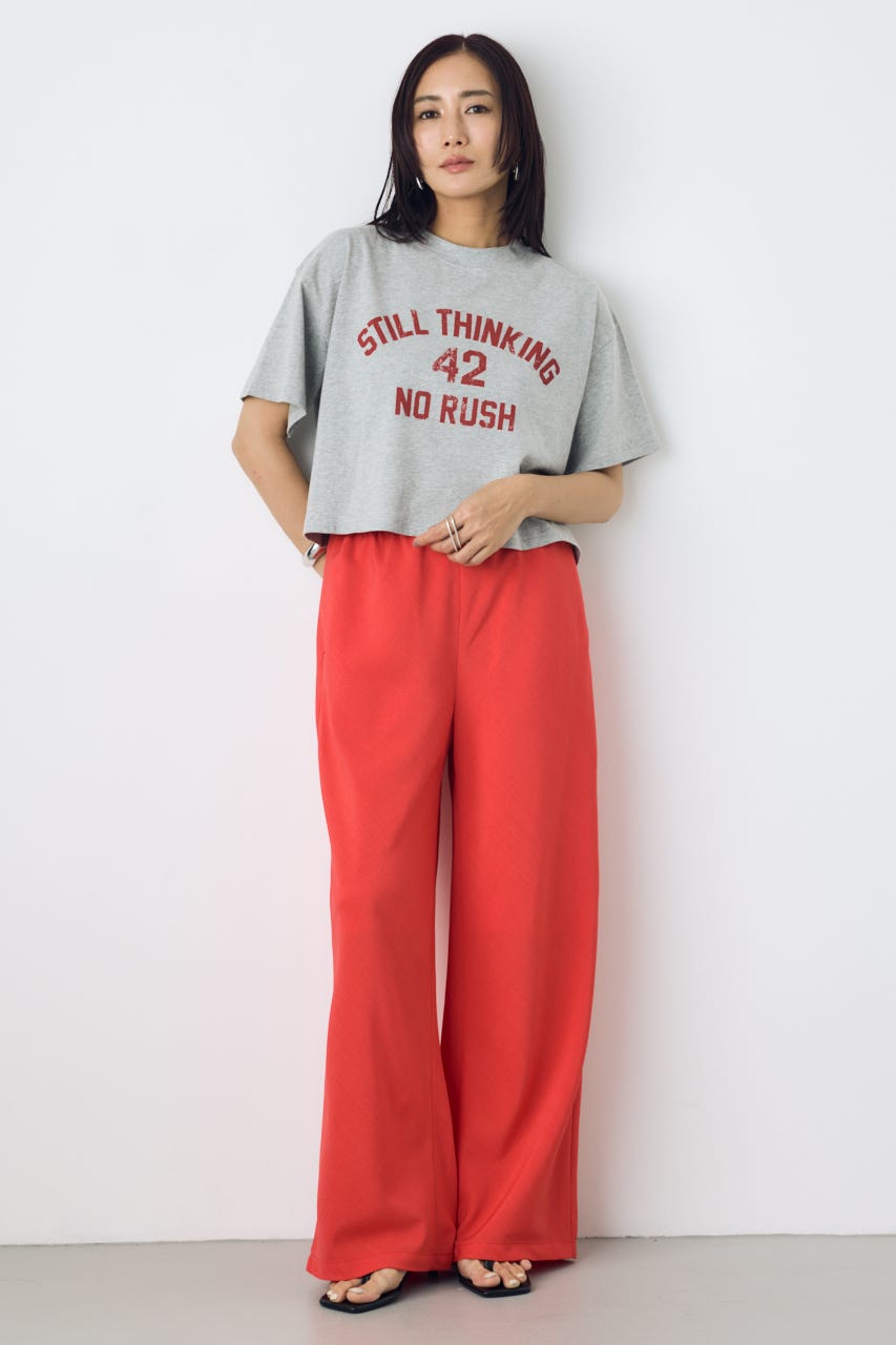 イージーバイアスワイドパンツ RED S