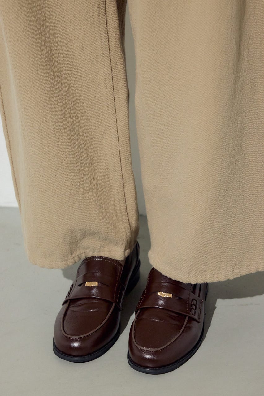 コットンリネンカーブワイドパンツ BEG M