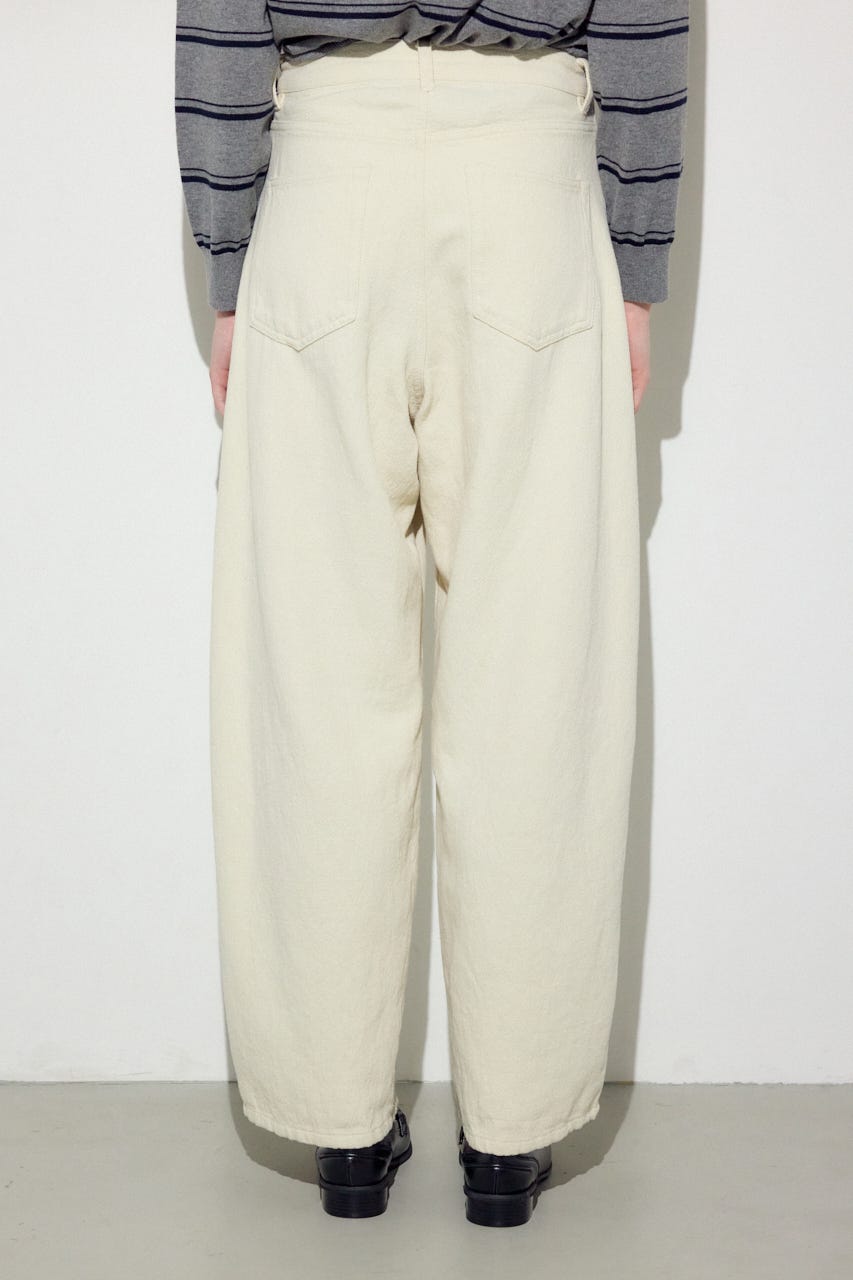 コットンリネンカーブワイドパンツ IVOY M