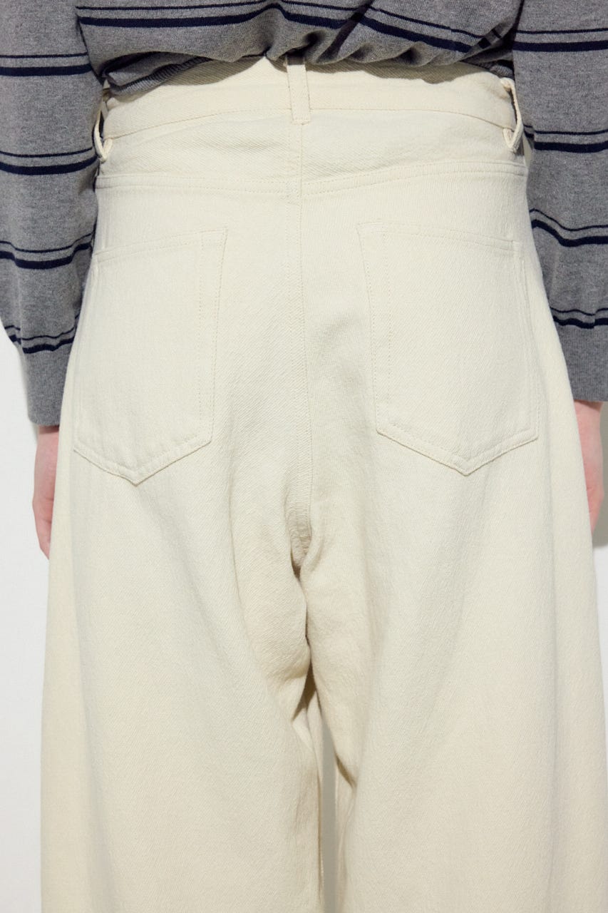 コットンリネンカーブワイドパンツ IVOY M
