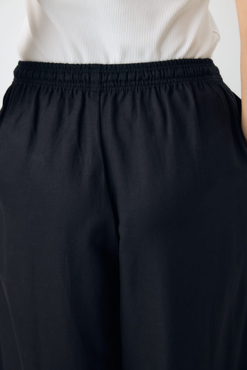 リネンブレンドリラックスワイドパンツ BLK M