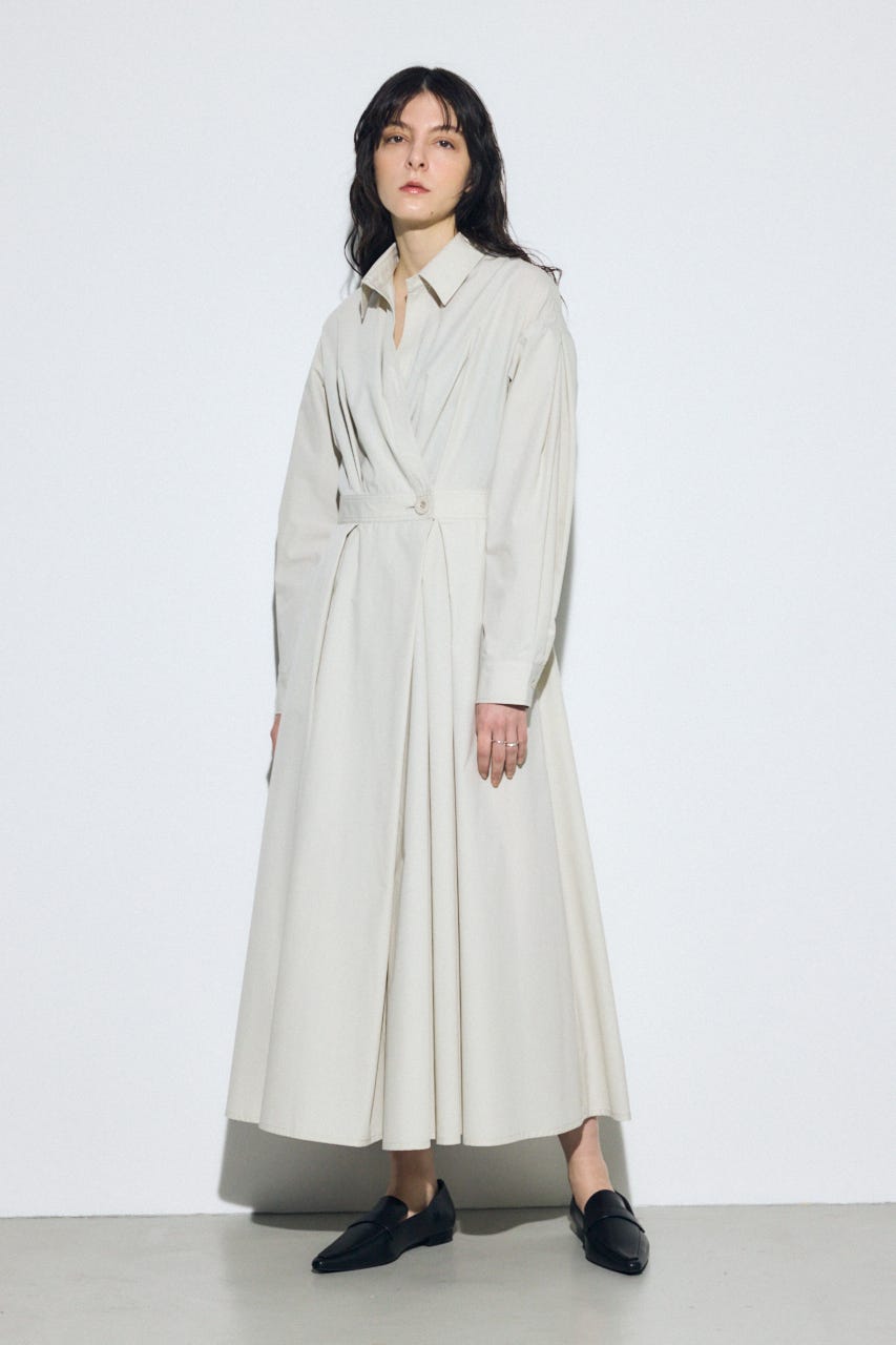 ウエストマークロングシャツワンピース IVOY S