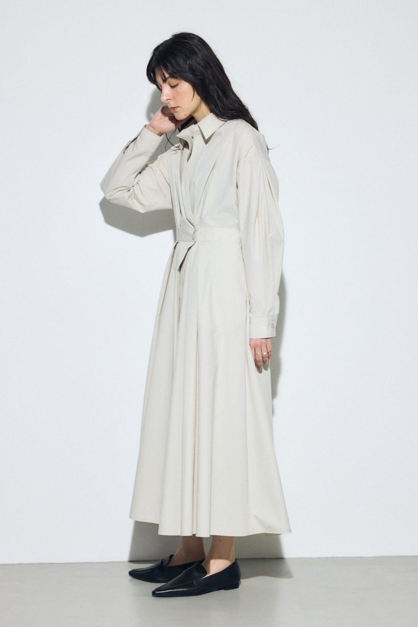 ウエストマークロングシャツワンピース IVOY S
