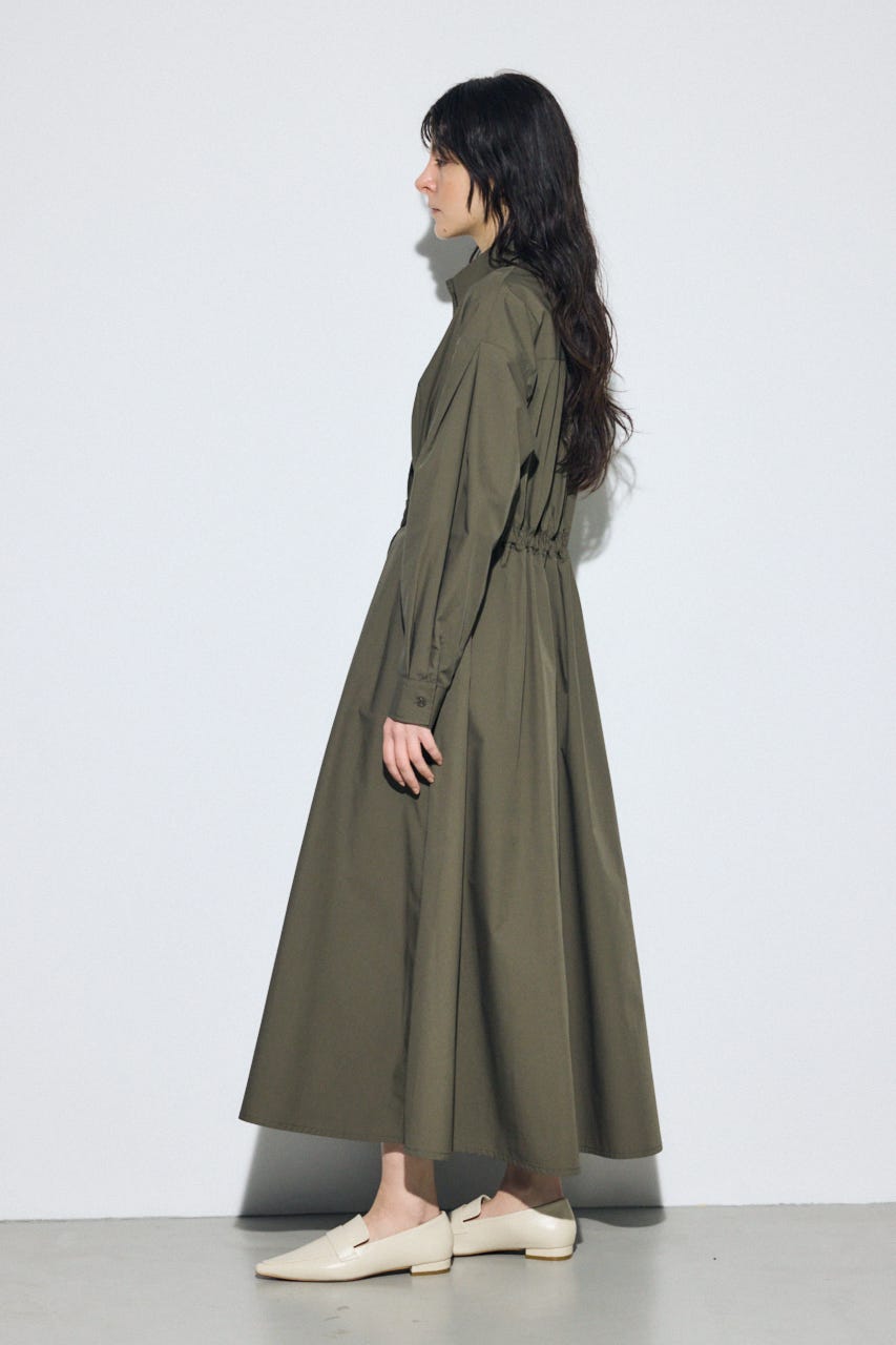 ウエストマークロングシャツワンピース KHA S