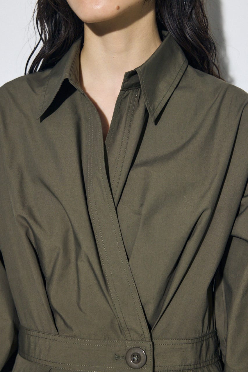 ウエストマークロングシャツワンピース KHA S