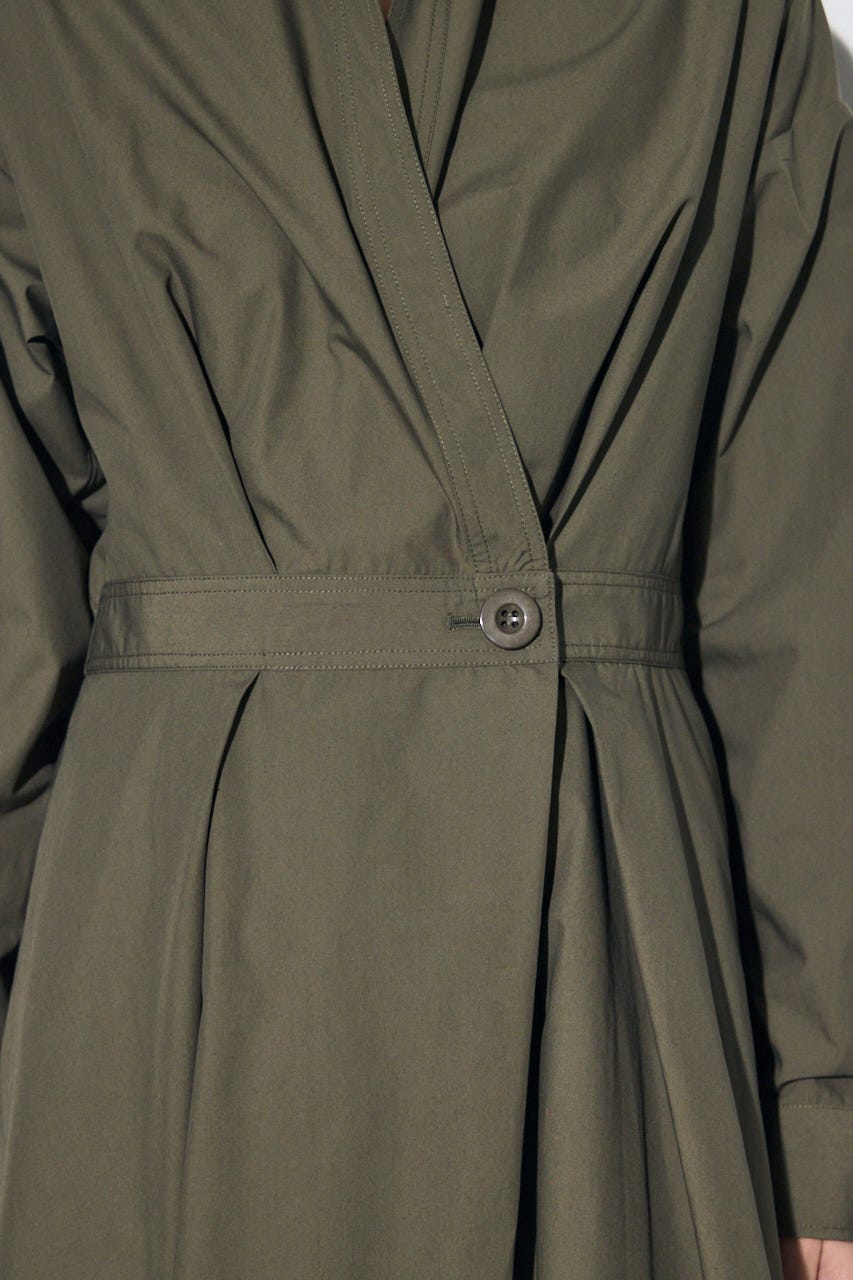 ウエストマークロングシャツワンピース KHA S