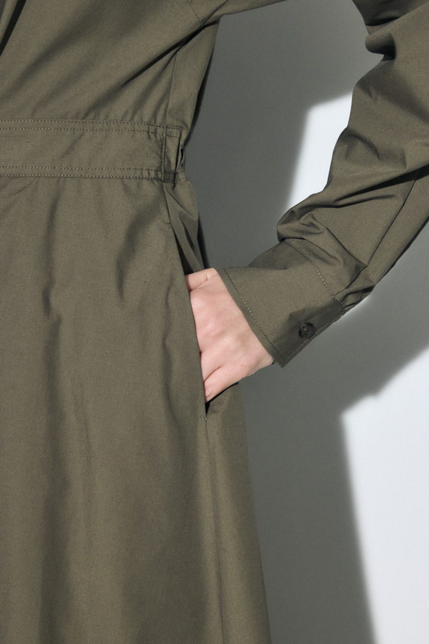 ウエストマークロングシャツワンピース KHA S