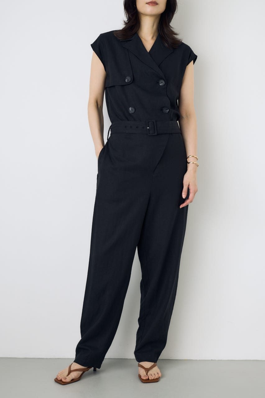 リネントレンチオールインワン BLK S